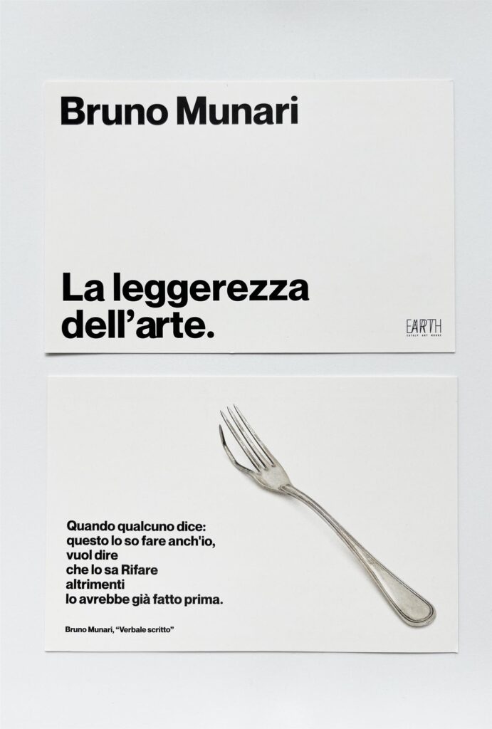 Cartolina Bruno Munari. La leggerezza dell'arte