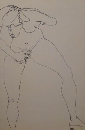 Stehende Masturbierend 1913