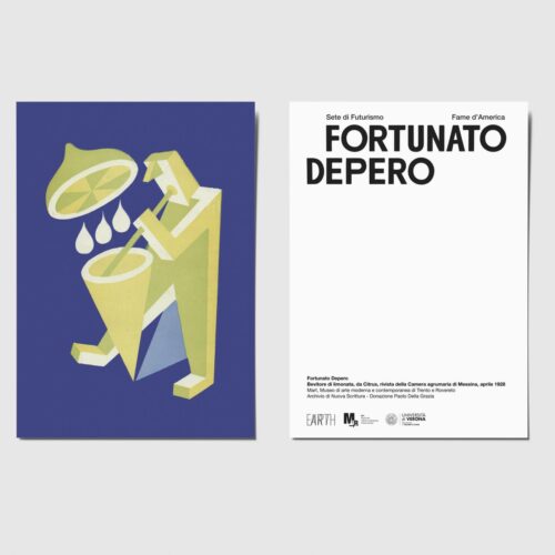 Cartolina FORTUNATO DEPERO. Sete di Futurismo, fame d’America